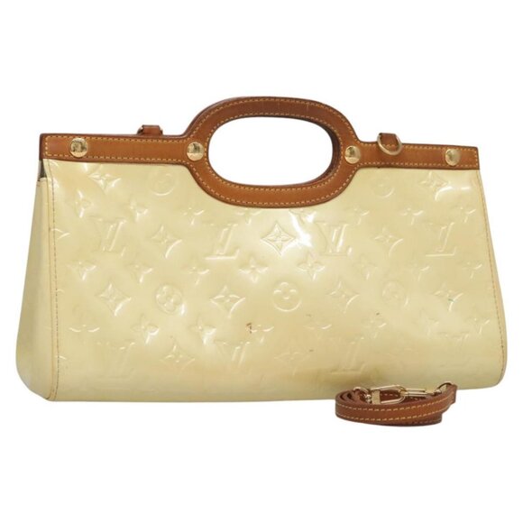 LOUIS VUITTON Monogram Vernis Roxbury Drive Hand Bag Perle M91374 LV Auth EC862 - Picture 1 of 16
